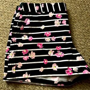Elle Black floral Shorts size 14! Worn once